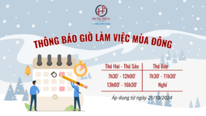 Luật Hùng Phúc thông báo giờ làm việc mùa đông năm 2024