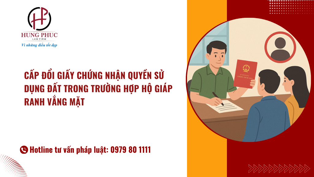 Cấp đổi giấy chứng nhận quyền sử dụng đất trong trường hợp hộ giáp ranh vắng mặt