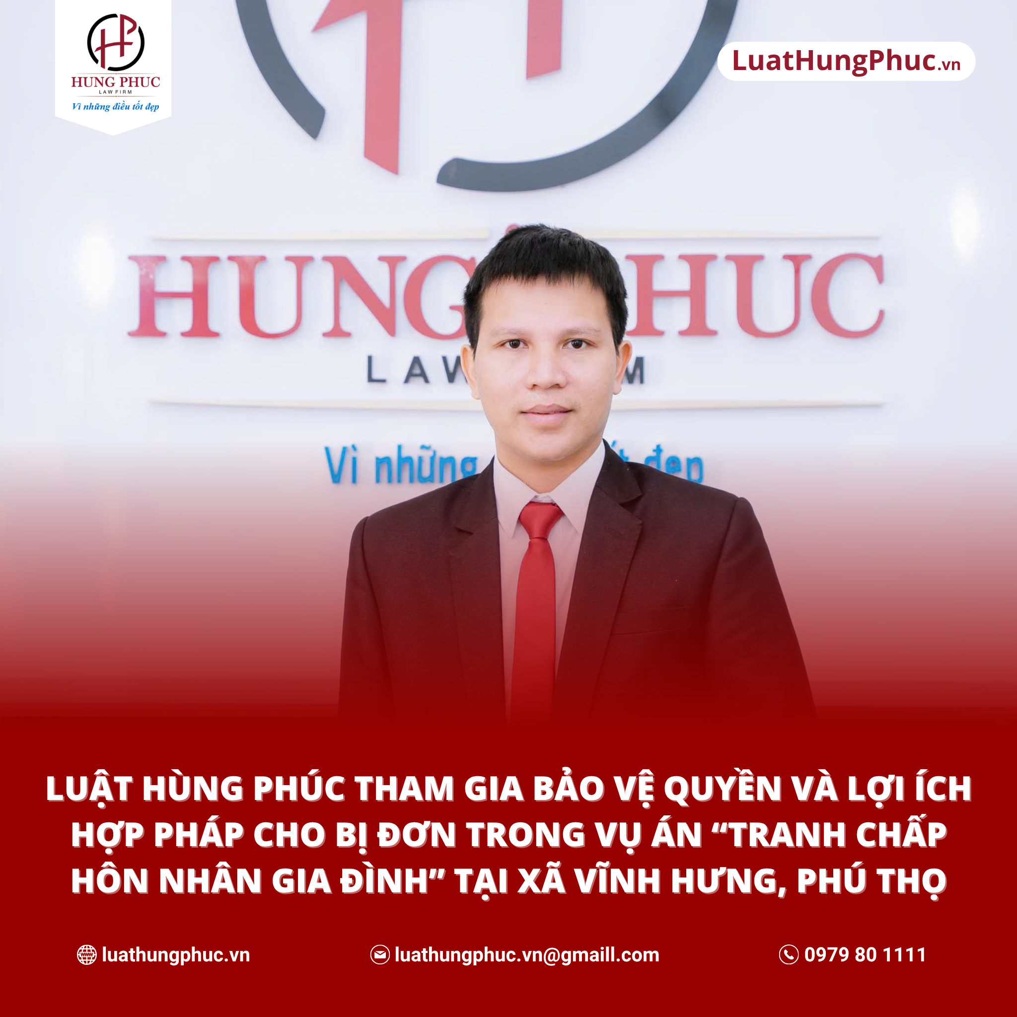 Luật Hùng Phúc Tham Gia Bảo Vệ Quyền Và Lợi ích Hợp Pháp Cho Bị đơn Trong Vụ án “tranh Chấp Hôn Nhân Gia đình” Tại Xã Vĩnh Hưng, Phú Thọ