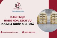 Danh mục hàng hóa, dịch vụ do nhà nước định giá