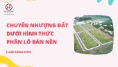 Một số lưu ý khi nhận chuyển nhượng đất dưới hình thức phân lô bán nền