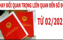 MỘT SỐ THAY ĐỔI QUAN TRỌNG LIÊN QUAN ĐẾN SỔ ĐỎ TỪ NGÀY 08/02/2021