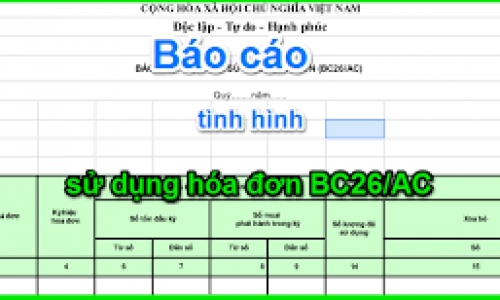 Nộp báo cáo tình hình sử dụng hóa đơn định kỳ